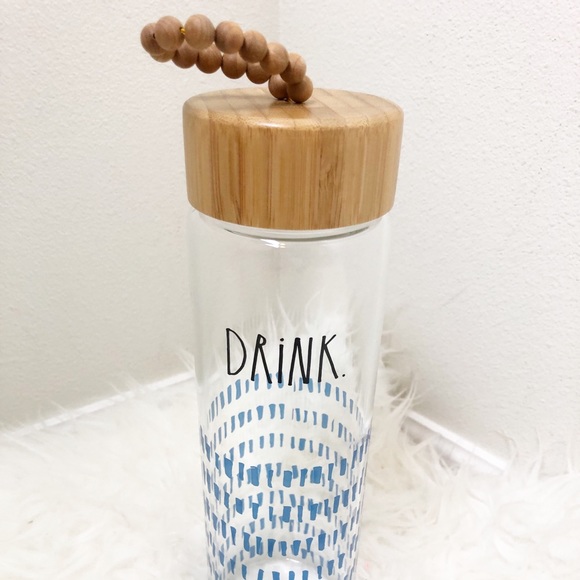Rae Dunn Other - Rae Dunn- Bamboo lid glass water bottle